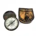 Компас бронзовий в шкіряному футлярі " Stanley London" Compass Antic Foldable 8,8х8,4х3,4 см (DN34867)