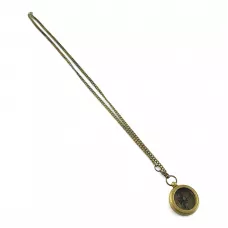 Компас кишеньковий бронзовий на ланцюжку Compass Round Locket d-3.3,h-1,1 см (DN34899)