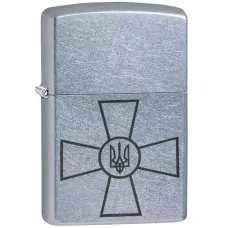 Запальничка бензинова Zippo Ukraine Classic Street Chrome гравіювання знак ЗСУ (207 ЗСУ)