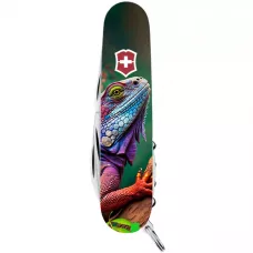 Складаний ніж Victorinox Camper Animal 91 мм 14 функцій Хамелеон (1.3613.3_F1020pw)