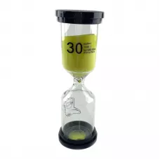 Годинник пісочний на 30 хв жовтий пісок 13,5х4,5х4,5 см (DN32237E)