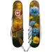 Складаний ніж Victorinox Spartan Ukraine 91 мм 13 функцій Золота пташка (1.3603.7_T3170pw)