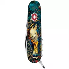 Складаний ніж Victorinox Camper Ukraine 91 мм 14 функцій Величний Сокіл (1.3613.3_T3180pw)