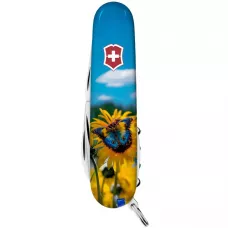 Складаний ніж Victorinox Camper Ukraine 91 мм 14 функцій Соняшники та метелик (1.3613.7_T3200pw)
