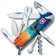 Складаний ніж Victorinox Climber Ukraine 91 мм 15 функцій Вільний Сокіл (1.3703.7_T3230pw)
