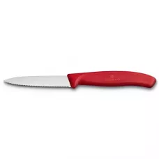 Кухонний ніж Victorinox SwissClassic для нарізки 80 мм Червоний серрейтор (6.7631)