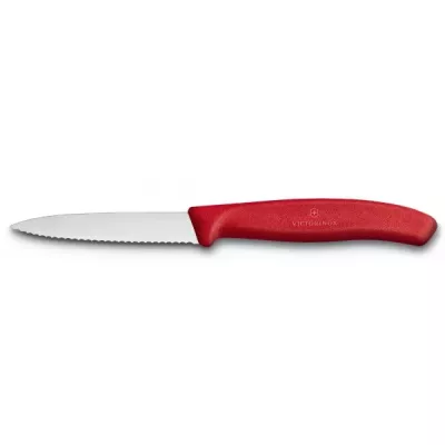 Кухонний ніж Victorinox SwissClassic для нарізки 80 мм Червоний серрейтор (6.7631)