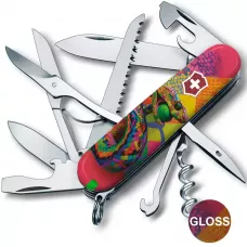 Складаний ніж 91мм Victorinox" Huntsman Zodiac 15 функцій, Змія-тенісист (1.3713_Z4300pk)
