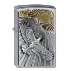 Запальничка бензинова Zippo Eagle sun-fly Emblem матовий хром (2003192)