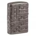 Запальничка армована бензинова ZIPPO Armor® Reverse Carve Zippo Design, чорний лід (46312)