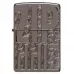 Запальничка армована бензинова ZIPPO Armor® Reverse Carve Zippo Design, чорний лід (46312)