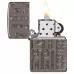 Запальничка армована бензинова ZIPPO Armor® Reverse Carve Zippo Design, чорний лід (46312)