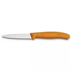 Кухонний ніж Victorinox SwissClassic для нарізки 80 мм серрейтор Помаранчевий (6.7636.L119)