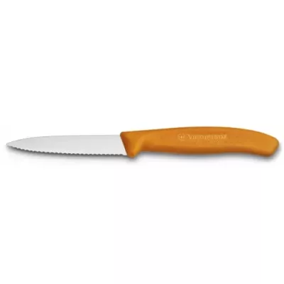 Кухонний ніж Victorinox SwissClassic для нарізки 80 мм серрейтор Помаранчевий (6.7636.L119)