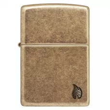 Запальничка армована бензинова ZIPPO Armor® Antique Brass Design Series Flame, латуний (46400)