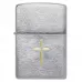 Запальничка бензинова Zippo Angel Aura Design Spiritual Cross Design, срібляста, матовий хром (46479)