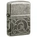 Запальничка бензинова армована Zippo Armor® Antique Silver Pattern Design MultiCut античне срібло, подарункова коробка (49290)