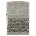 Запальничка бензинова армована Zippo Armor® Antique Silver Pattern Design MultiCut античне срібло, подарункова коробка (49290)