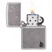 Запальничка армована бензинова Zippo Armor® Antique Silver Plate Series Flame, сіра (46399)