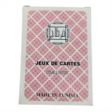 Карти гральні пластикові 56 шт "Jeux De Cartes RAMI" червона сорочка 4 індекси (DN36199)