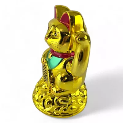 Кішка Манекі-неко махає лівою лапкою 16х10,8х10,4 см на батарейках (DN35245) Кішка Манекі-неко махає лівою лапкою 16х10,8х10,4 см на батарейках (DN35245)