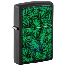 Запальничка бензинова "ZIPPO" Cannabis Design Black Light світиться в ультрафіолеті (48736)