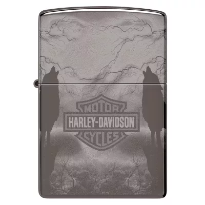 Запальничка бензинова ZIPPO Wolves Design Harley-Davidson®, чорний лід (48799)