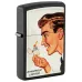Запальнички бензинові набір ZIPPO Red Matte и Black Matte Vintage Ad Lighter Set, червоня, чорна (46295)