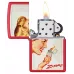 Запальнички бензинові набір ZIPPO Red Matte и Black Matte Vintage Ad Lighter Set, червоня, чорна (46295)