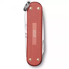 Коллекційний складаний ніж-брелок мініатюрний Victorinox Classic SD ALOX Limited Edition 2025 2 шари, 5 функцій, блідо-червоні рифлені накладки (Lim.Ed. 2025) (0.6221.L25)