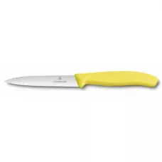 Кухонний ніж Victorinox SwissClassic для нарізки 100 мм серрейтор Жовтий (6.7736.L8)