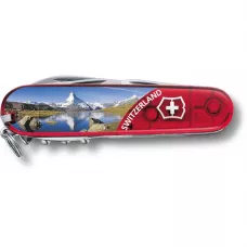 Складаний ніж 91мм Victorinox CLIMBER Matterhorn 14 функцій, червоні напівпрозорі накладки (1.3703.TE2)