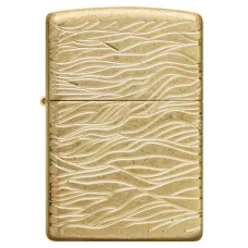 Запальничка армована бензинова ZIPPO Armor® 360° MultiCut Tumbled Brass Luxury Waves, золотиста (46273)