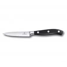 Кухонний кований ніж Victorinox Grand Maitre для нарізки 100 мм у подарунковій коробці Чорний (7.7203.10G)