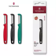 Овочечистка двостороннє серейторне лезо 16,5 см Victorinox Iota червоний (6.0943.1)