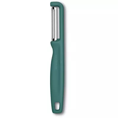 Овочечистка двостороннє серейторне лезо 16,5 см Victorinox Iota бирюзовий (6.0943.4)