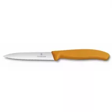 Кухонний ніж Victorinox SwissClassic для нарізки 100 мм серрейтор Помаранчевий (6.7736.L9)