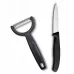 Набір для чистки овочів з двох предметів Victorinox Swiss Classic Paring Set ніж, овочечистка, чорний (6.7113.22)