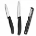 Набір для чищення овочів із трьох предметів Victorinox Swiss Classic Paring Set 2 ножа та овочечистка Iota, чорний (6.7113.33)