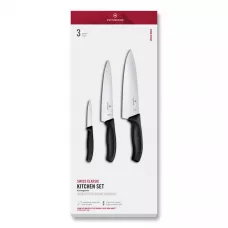 Набір кухонний з трьох ножів Victorinox Swiss Classic Kitchen Set чорний (6.7133.3G)