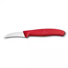 Ніж для овочів та карвінгу 6 см Victorinox Swiss Classic Shaping лезо вигин, рівне, червоний (6.7501.C1)