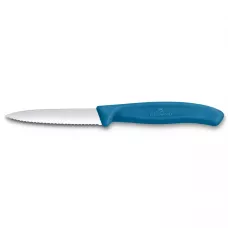Ніж для чистки овочів 8 см Victorinox Swiss Classic Paring лезо серрейтор,синій (6.7632.C1)