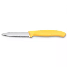 Ніж для чистки овочів 8 см Victorinox Swiss Classic Paring лезо серрейтор, жовтий (6.7638.C1)