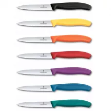 Ніж для чистки та нарізки овочів 10 см Victorinox Swiss Classic Paring лезо рівне, жовтий (6.7708.C1)