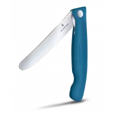 Ніж для пікніка складаний 11см Victorinox Swiss Classic Picnic округлий кінчик, лезо серрейтор, синій, картонна коробка (6.7832.FC1)