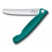 Ніж для пікніка складаний 11см Victorinox Swiss Classic Picnic округлий кінчик, лезо серрейтор, зелений, картонна коробка (6.7834.FC1)