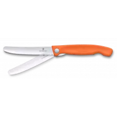 Ніж для пікніка складаний 11см Victorinox Swiss Classic Picnic округлий кінчик, лезо серрейтор, помаранчевий, картонна коробка (6.7839.FC1)