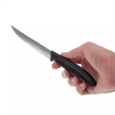 Кухонний ніж для стейка та піци12 см Victorinox Swiss Classic Steak&Pizza серрейтор, чорний (6.7933)