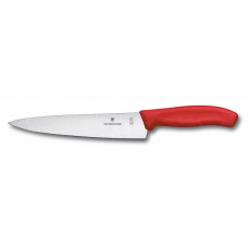 Кухонний універсальний шеф-ніж 19 см Victorinox Swiss Classic Chef's гладке пряме лезо, червоний (блістер) (6.8001.19C1B)
