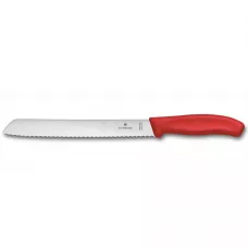 Ніж кухонний для хліба 21 см Victorinox SWISS CLASSIC Bread серрейтор, червоний, блістер (6.8631.21C1B)